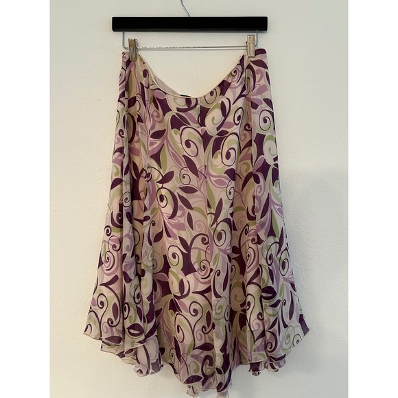 Vintage Silk Midi Skirt - Picture 1 of 3
